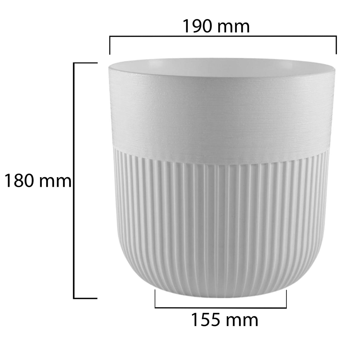 Luca Pot without Hole 190mm White