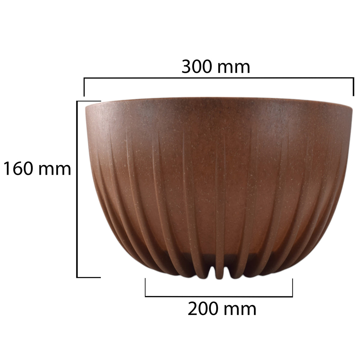 Mira Bowl Pot, Insert and Hole with Plug 300mm Eco Wood