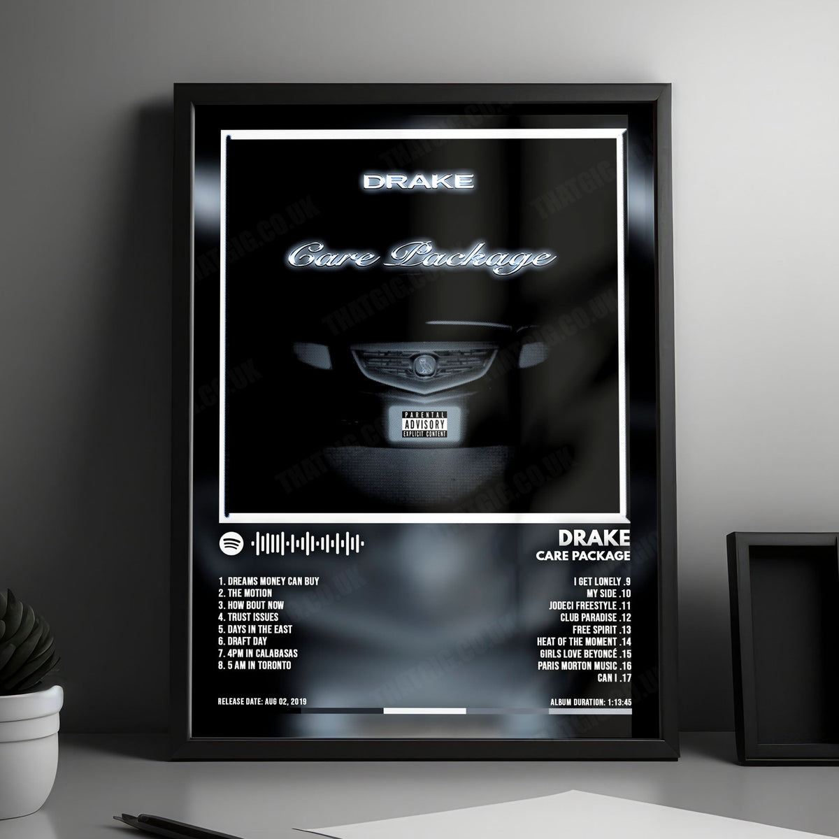 Drake "Care Package" Album Cover Poster - with Complete Tracklist