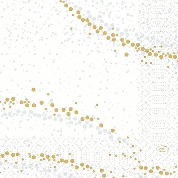 Duni Golden Stardust White Napkin 3ply 33cm