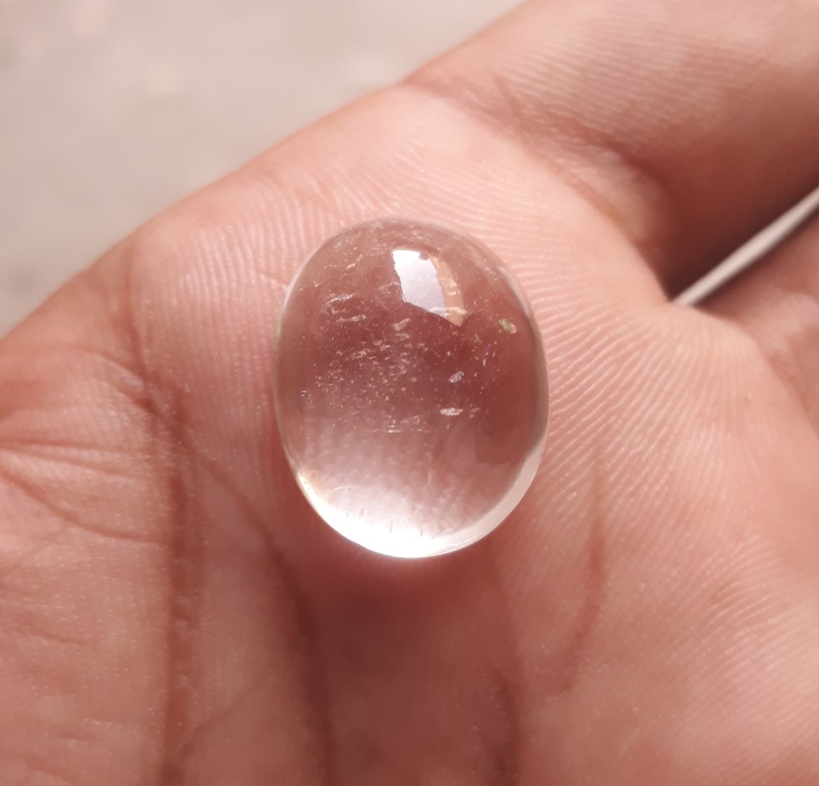 20ct Dur e Najaf - Pearl of Najaf Cabochon Transparent - April Birthstone - Rock Crystal Quartz -20x16mm