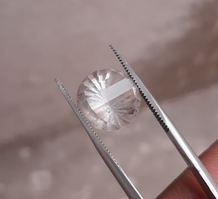 7.8ct Dur e Najaf - Pearl of Najaf Fancy Cut Transparent - April Birthstone - Rock Crystal Quartz -12x12mm