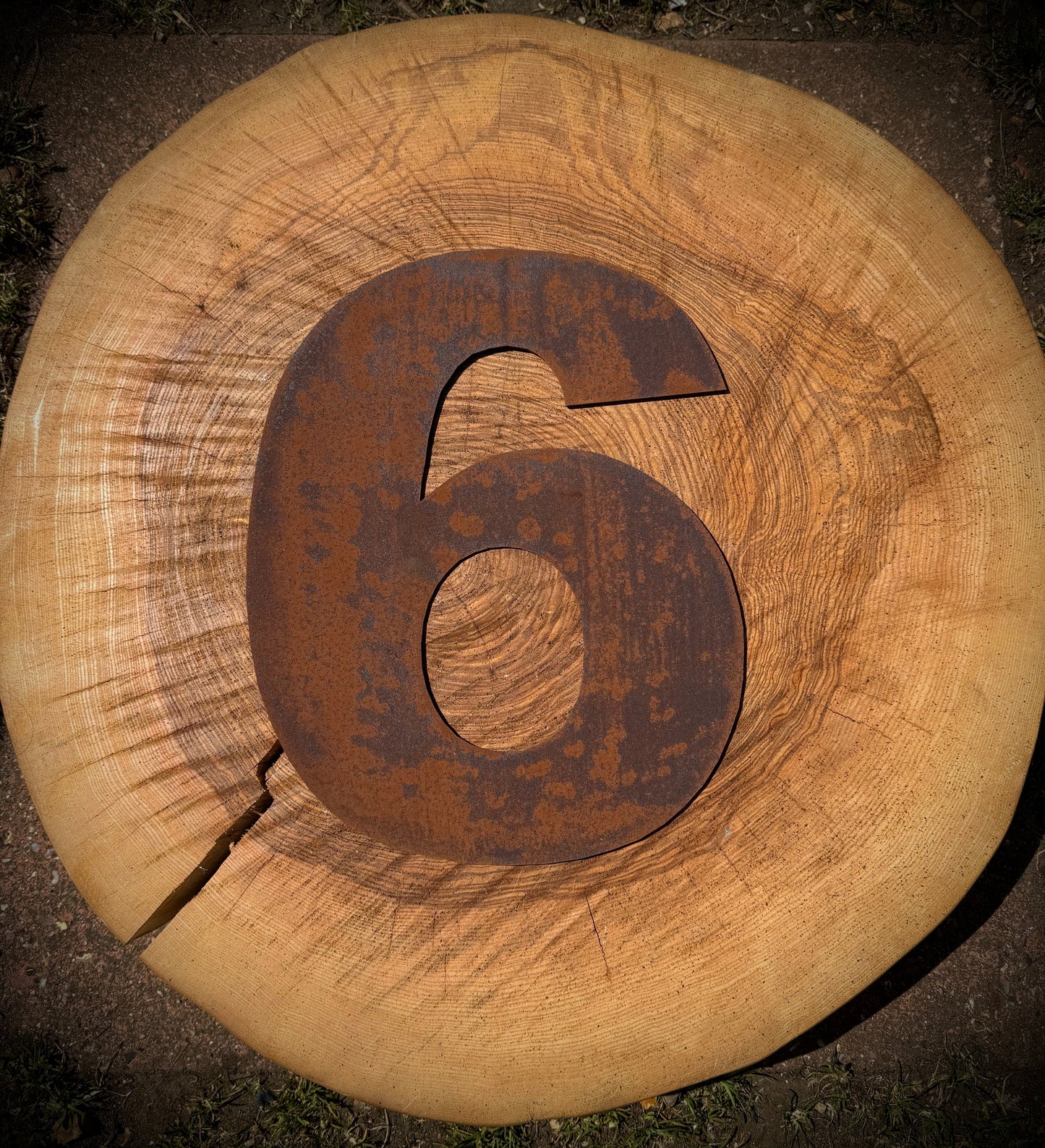 12" Rusty Fat Font Metal Letters A-Z 0-9.