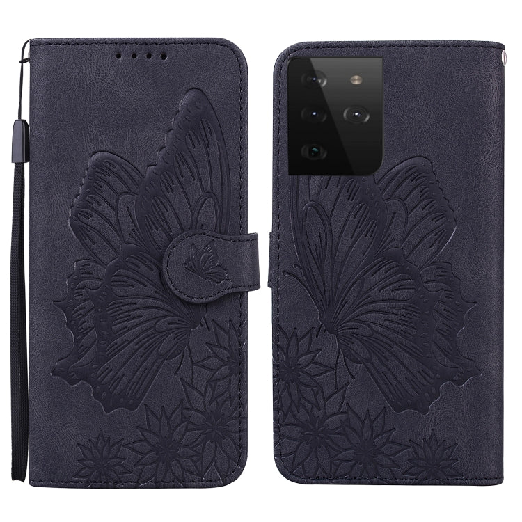 Retro Skin Feel Butterflies Embossing Horizontal Flip Leather Case with Holder & Card Slots & Wallet, For Samsung Galaxy S20+, For Samsung Galaxy S20 Ultra, For Samsung Galaxy S21 5G, For Samsung Galaxy S21 Ultra 5G