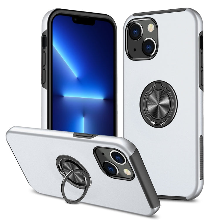 PC + TPU Shockproof Magnetic Protective Case with Invisible Ring Holder, For iPhone 13 Pro Max