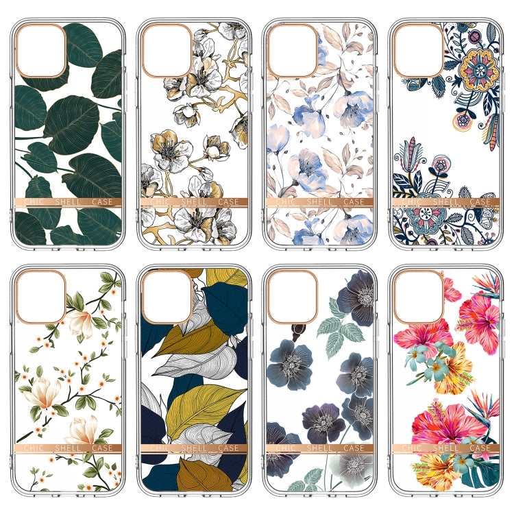 High Translucent Electroplating Flower Pattern TPU + PC Shockproof Case, For iPhone 11 Pro, For iPhone 12 Pro Max, For iPhone 11, For iPhone 11 Pro Max