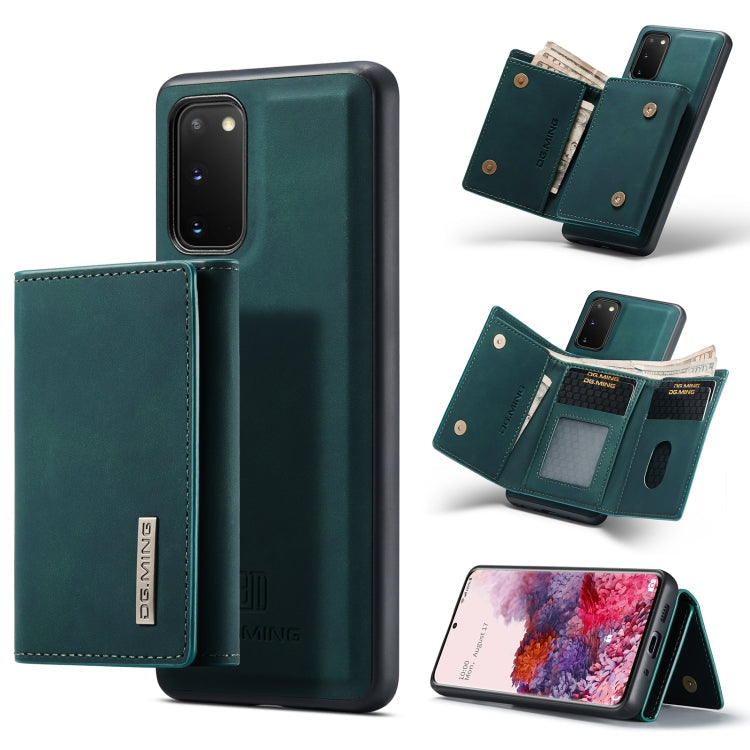DG.MING M1 Series 3-Fold Multi Card Wallet Back Cover Shockproof Case with Holder Function, For Samsung Galaxy S20