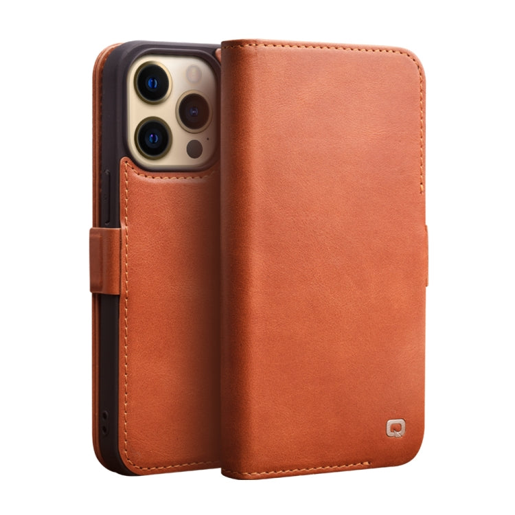 QIALINO Magnetic Buckle Leather Phone Case, For iPhone 13 mini, For iPhone 13 Pro