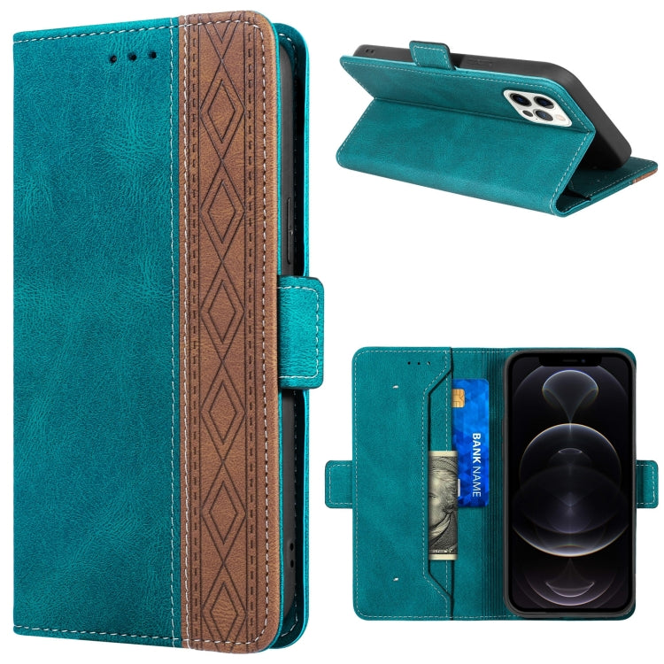 Stitching Magnetic RFID Leather Case, For iPhone 13 mini, For iPhone 13, For iPhone 13 Pro, For iPhone 13 Pro Max, For iPhone 12 mini, For iPhone 12 / 12 Pro