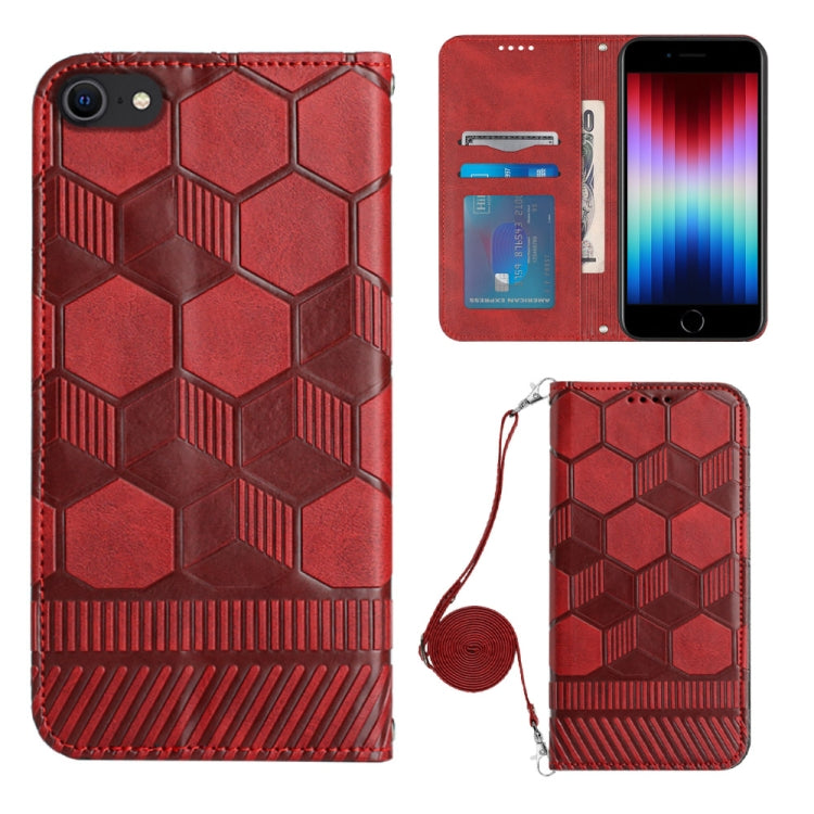 Crossbody Football Texture Magnetic PU Phone Case, For iPhone 14 Plus, For iPhone 14 Pro, For iPhone 14 Pro Max, For iPhone SE 2022/SE 2020/8/7