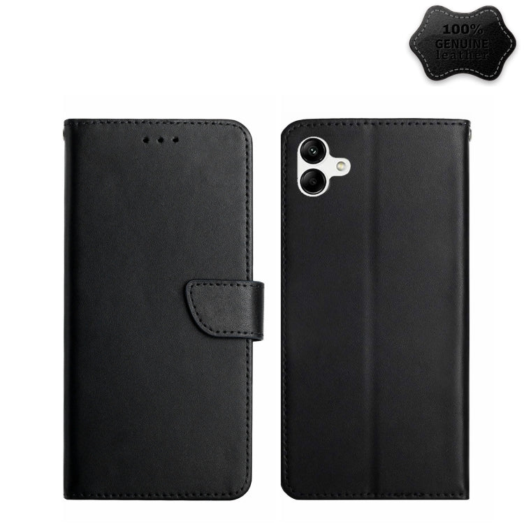 Genuine Leather Fingerprint-proof Flip Phone Case, For Samsung Galaxy A04 4G, For Samsung Galaxy A04s, For Samsung Galaxy A23 5G JP Version, For Samsung Galaxy A23e/A23s, For Sony Xperia 5 IV, For vivo X80 Lite/V25 5G, For Honor 70 Pro/70 Pro+
