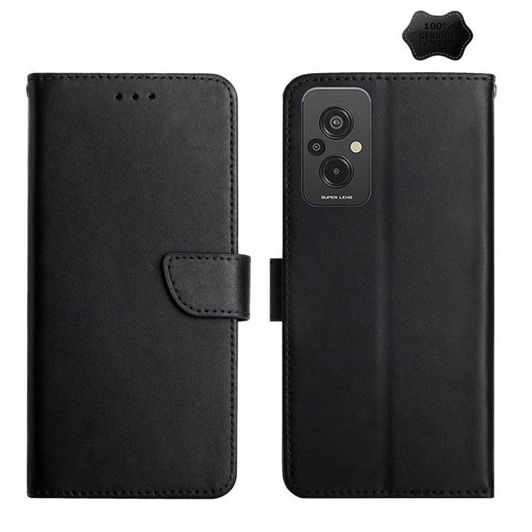 Genuine Leather Fingerprint-proof Flip Phone Case, For Xiaomi Redmi 11 Prime 4G, For Xiaomi Redmi 11 Prime 5G, For Xiaomi Redmi Note 12 China, For Xiaomi Redmi Note 12 Pro 5G China, For Xiaomi Redmi Note 12 Pro+ China/12 Explorer
