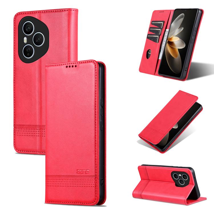 AZNS Magnetic Calf Texture Flip Leather Phone Case, For Honor 600 Lite Global, For Honor Play 10T 5G/400 Smart 5G, For Honor X70 5G, For Honor 400 Pro 5G Global 160.8mm