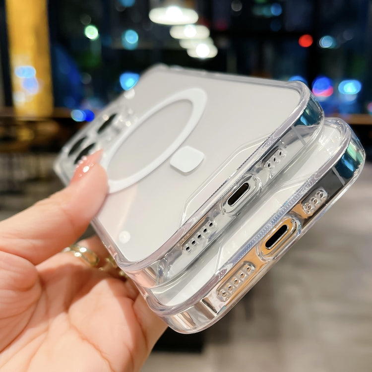 For iPhone 15 Plus Space MagSafe Acrylic Hybrid TPU Phone Case(Transparent)