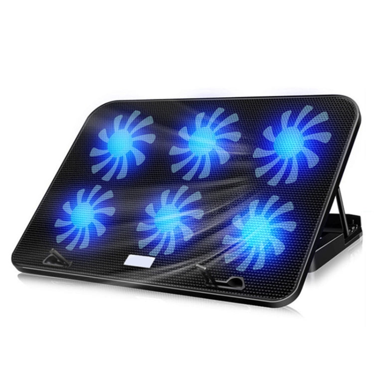 ICE COOREL Notebook Computer Base Speed Control Silent Six-fan Cooling Holder Cooling Rack, Style: Premium Edition, Style: Premium Edition(Lvory), Style: Premium Edition(Dazzling Red), Style: Premium Edition(Charm Powder), Style: Premium Edition(Black)