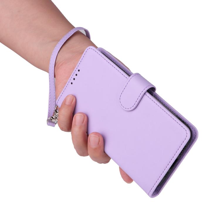 For Galaxy S25 5G BETOPNICE BN-005 2 in 1 Detachable Imitate Genuine Leather Phone Case(Light Purple)