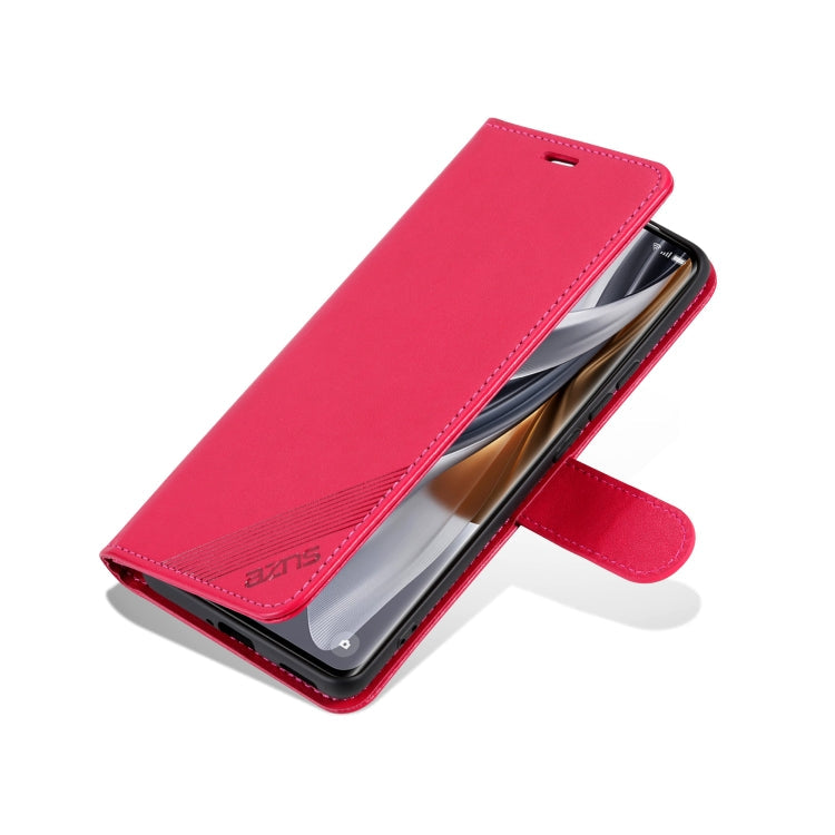 For Redmi K80 AZNS Sheepskin Texture Flip Leather Phone Case(Red)