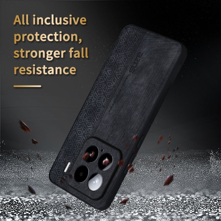 For Xiaomi 15 AZNS 3D Embossed Skin Feel Phone Case(Dark Green)