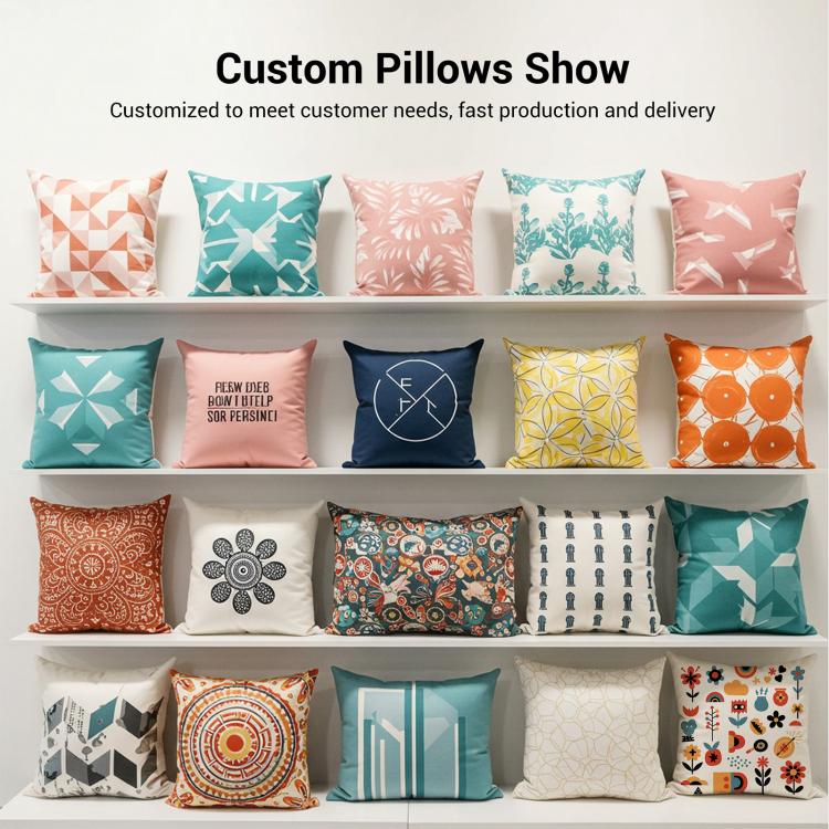 Girl Printed Sofa Pillow Case No Core Print On Your Demand, 35x35cm, 40x40cm, 45x45cm