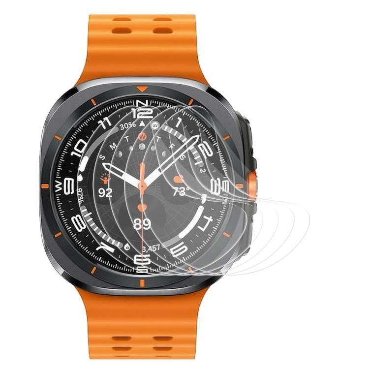 5pcs xDfind Soft Hydrogel Film Full Cover Front Protector, For Samsung Galaxy Watch Ultra / Ultra 2025, For Samsung Galaxy Watch8 Classic 46mm, For Samsung Galaxy Watch8 44mm, For Samsung Galaxy Watch8 40mm, For Samsung Galaxy Watch7 44mm