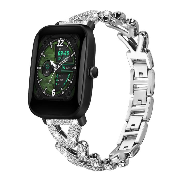 xDfind Small Twist Diamond Metal Watch Band, 20mm For Amazfit Bip U / Bip Lite / Bip 3 Pro, 20mm For Amazfit GTS4 Mini/3/2 /2e/2 Mini, 20mm For Xiaomi Haylou RS4 Plus LS11 / LS12, 20mm For Ticwatch GTH / E3 / E / 2