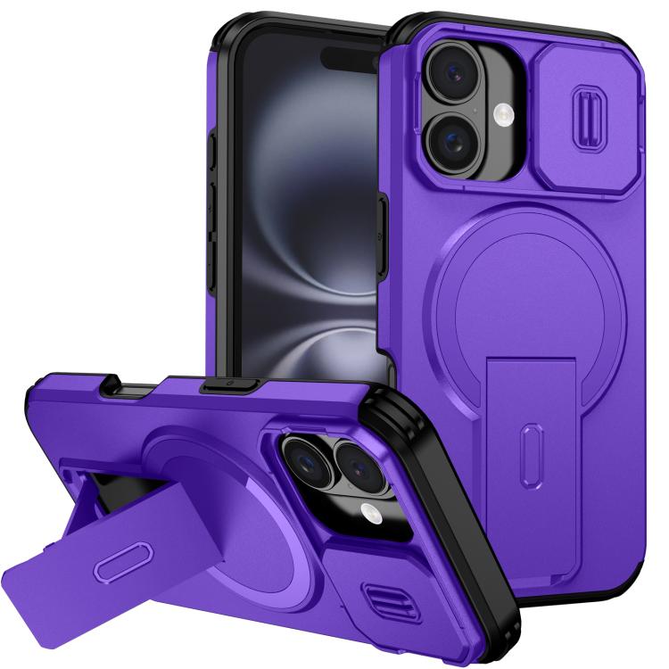 Sliding Camshield MagSafe Holder Phone Case, For iPhone 16 Pro, For iPhone 16 Plus, For iPhone 16