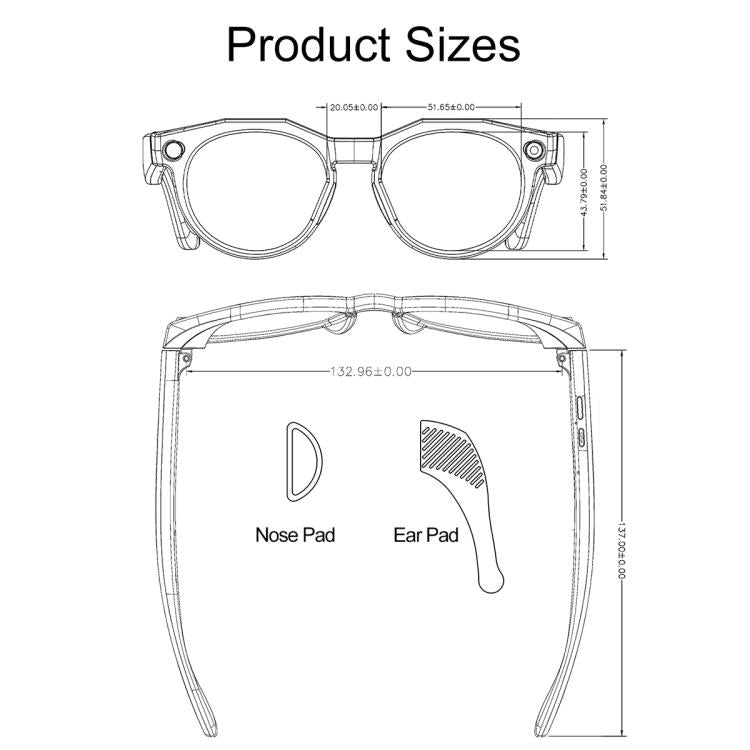 W611Pro Smart AI Glasses with 8MP Camera, Wi-Fi & AI Translation