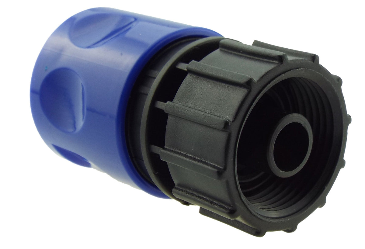 In-Line BSPM Valve with 2 x Hose Connectors Blue