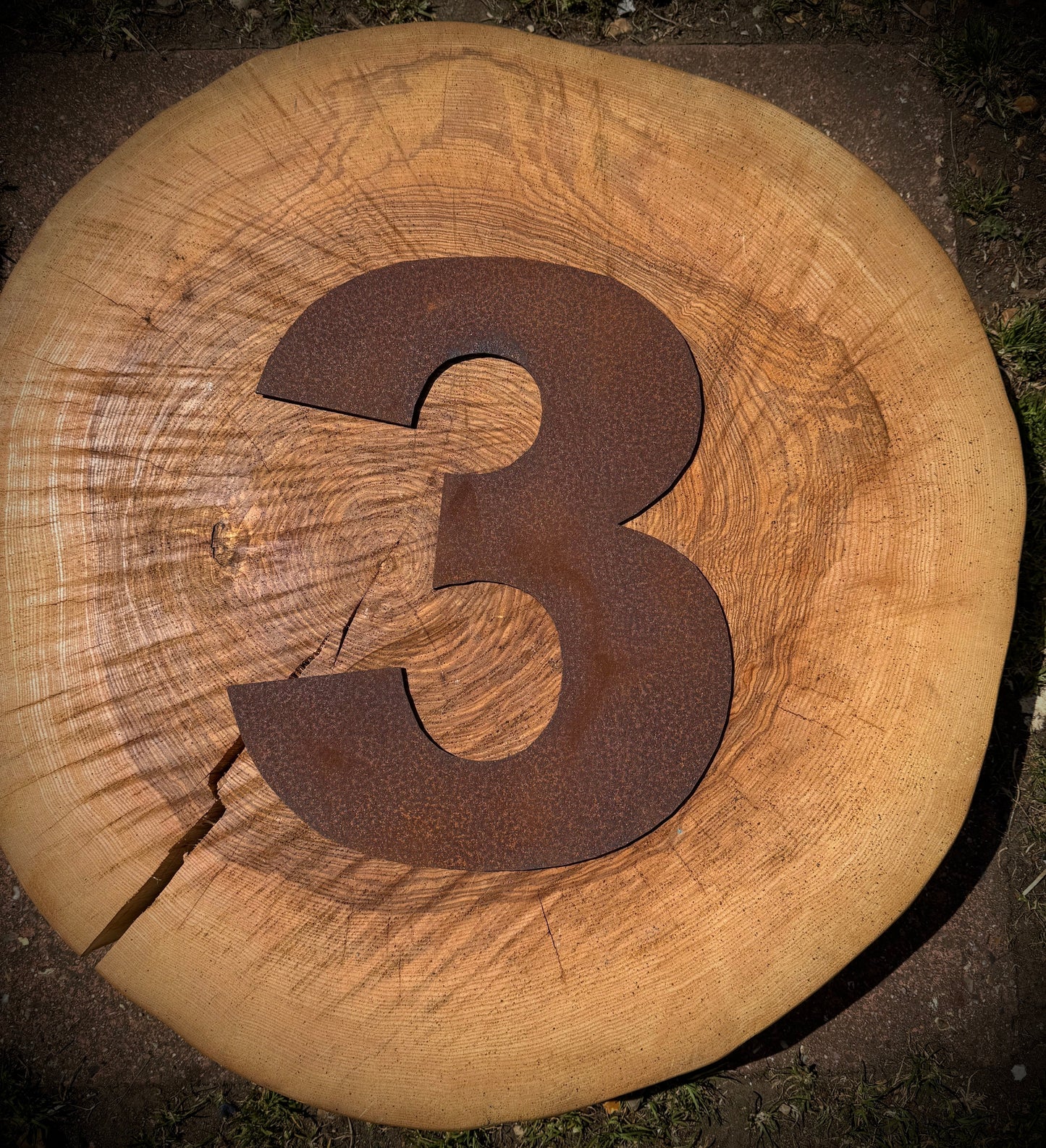 12" Rusty Fat Font Metal Letters A-Z 0-9.