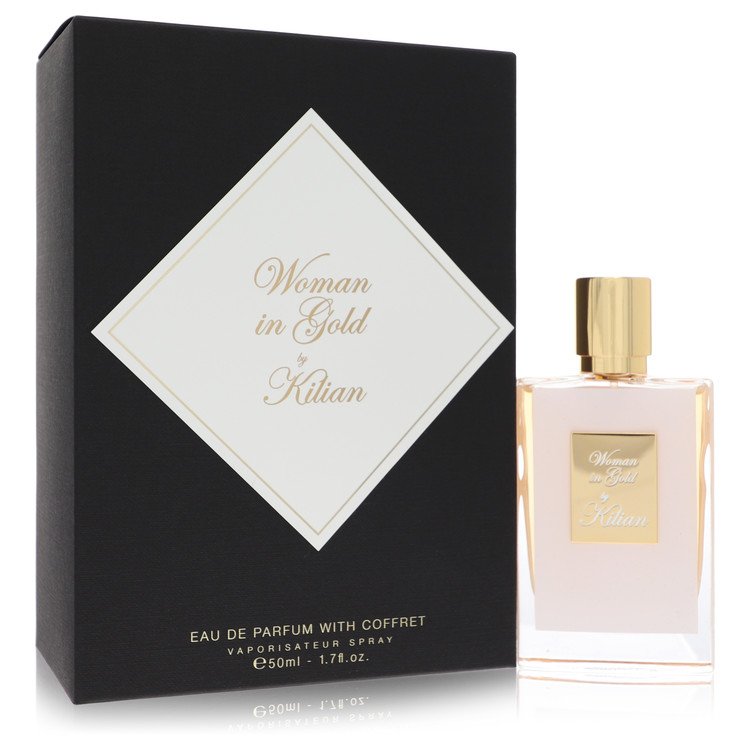 By Kilian Woman In Gold Eau de Parfum 50ml Refillable Spray + Clutch