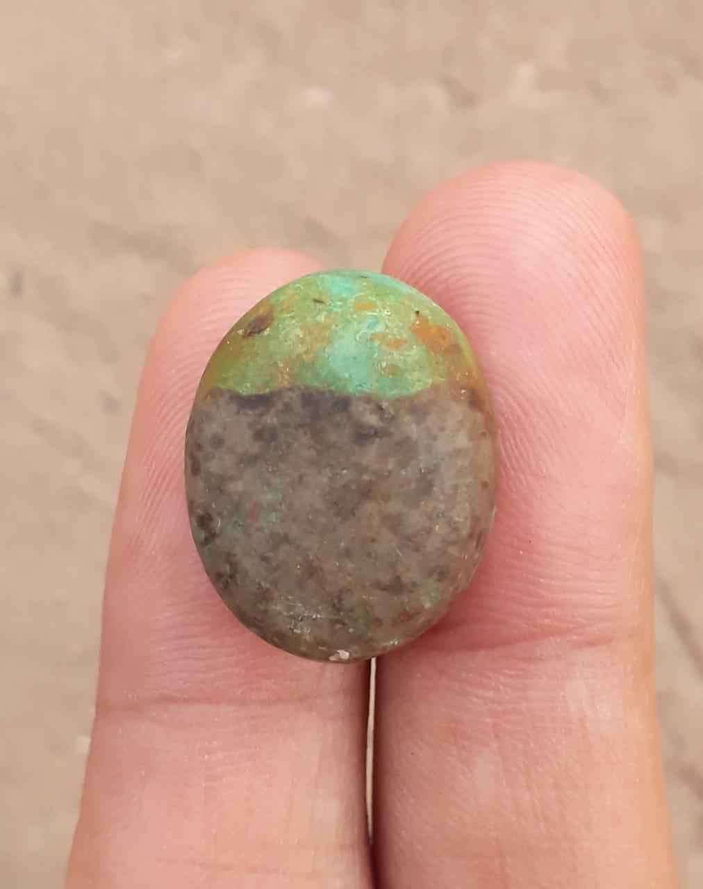 22.7ct Green Turquoise, Oval Shape - Persian Turquoise - 21.8x17.2mm