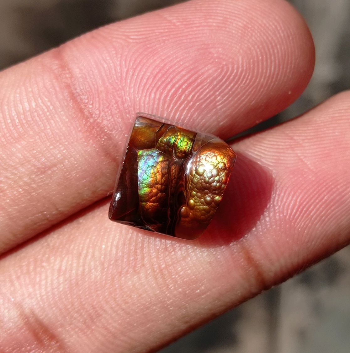 10.1ct Mexican Fire Agate, Rare Fire Agate, Perfect gemstone Gift for All Gem Lover, Dimensions 13x12x8mm