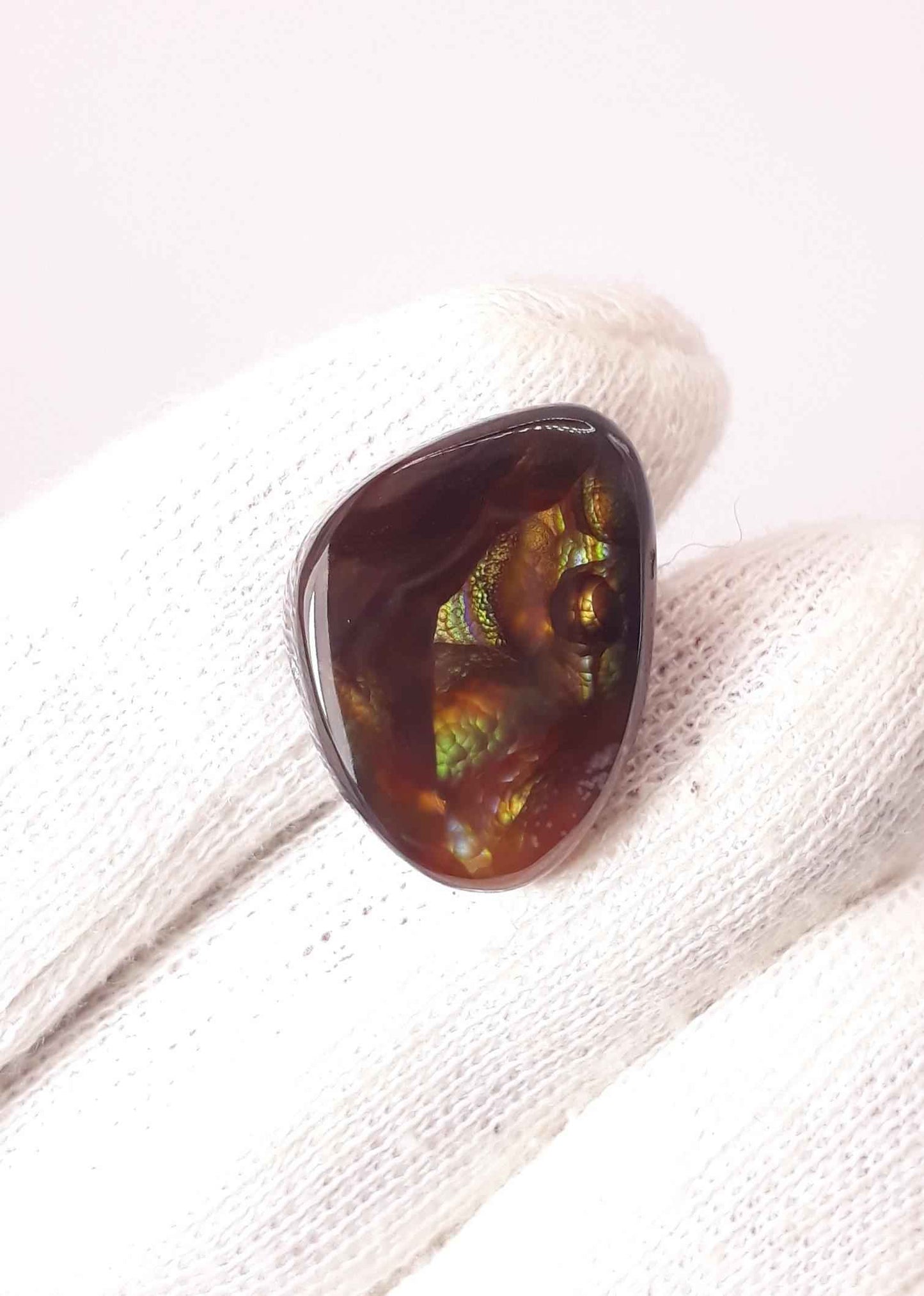 20ct Fire agate Loose cabochon - Rainbow Fire Agate - Mexican Fire Agate, Rare Fire Agate - Rare Gemstone than Diamonds, Dimensions - 22x16.5mm