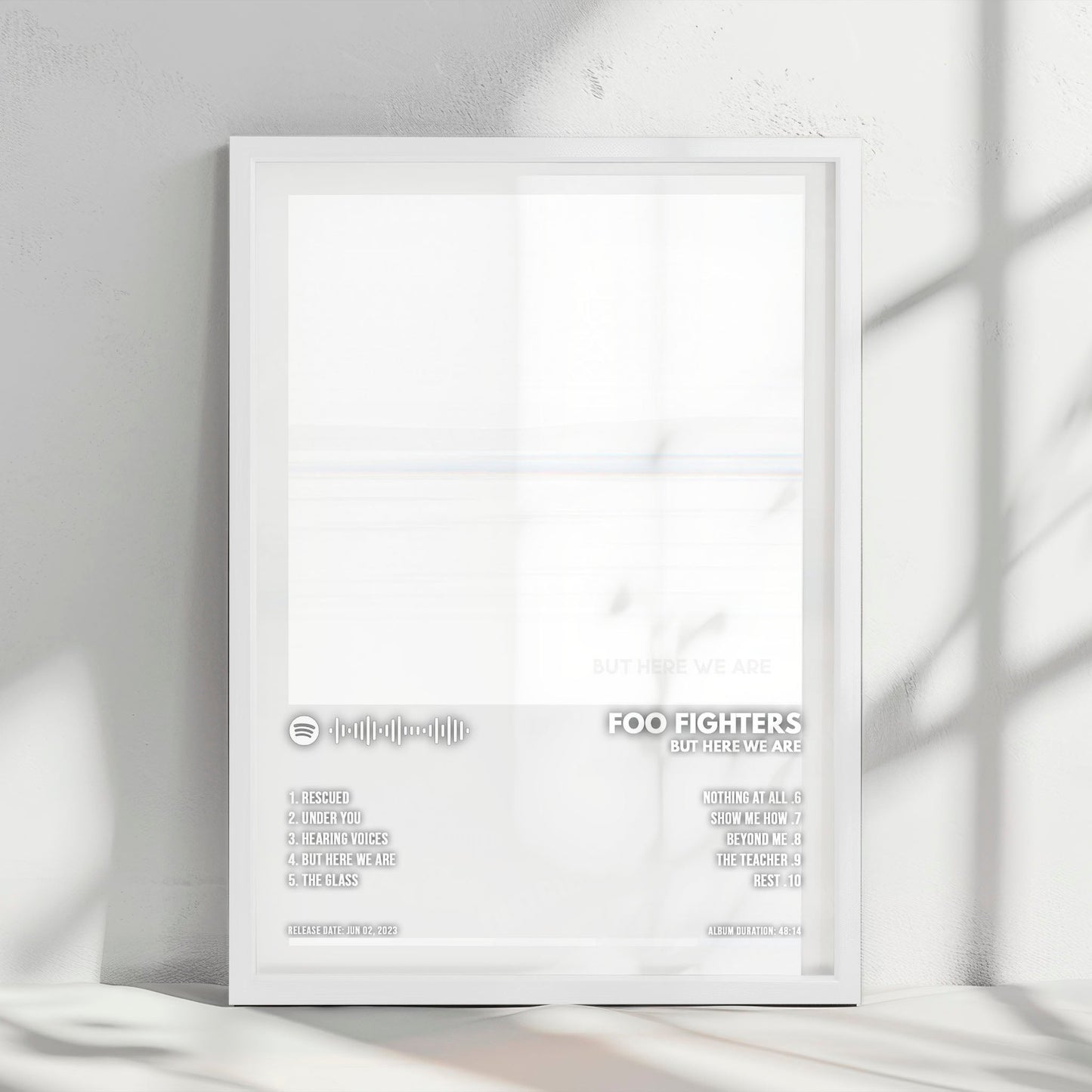 Foo Fighters "But Here We Are" Album Cover Poster - with Complete Tracklist