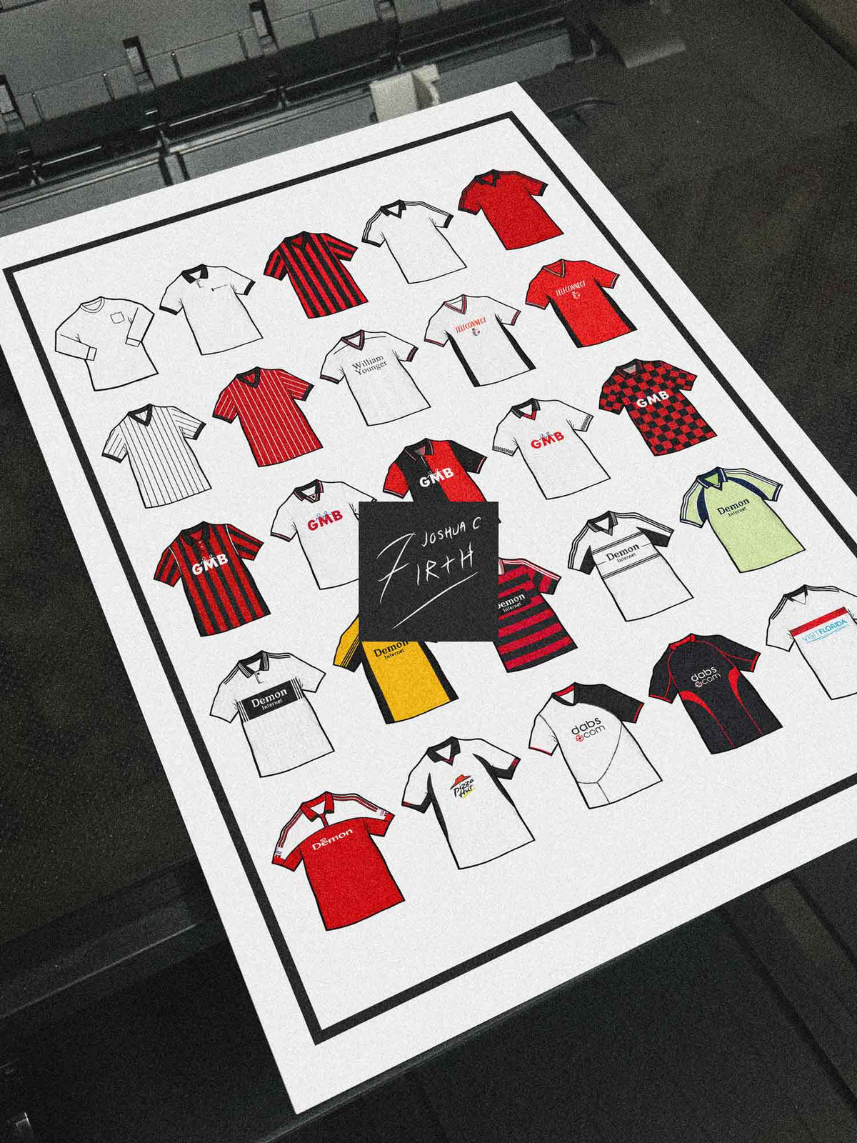 Fulham Retro Shirts Football Print
