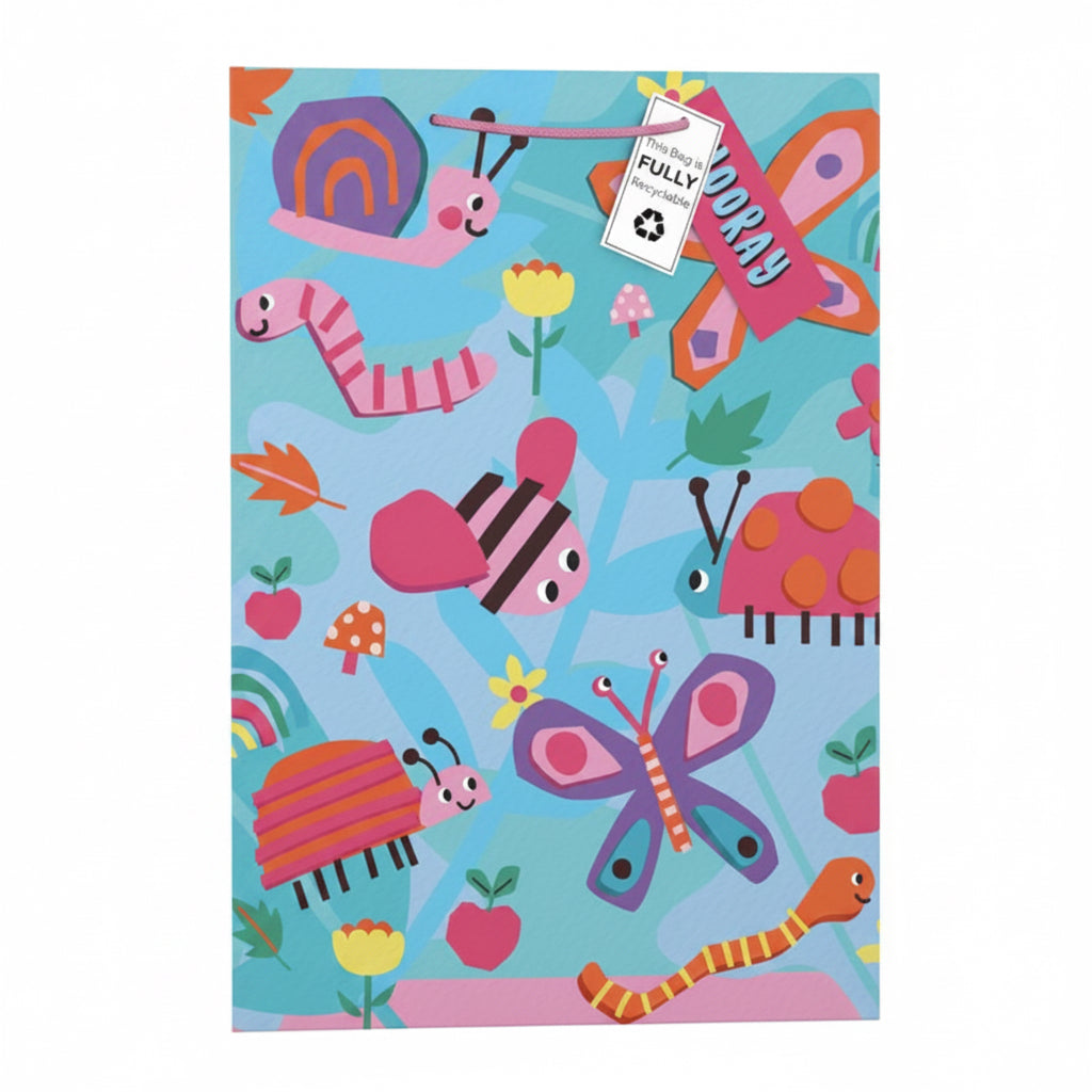 Jumbo gift bag - decoupage insects