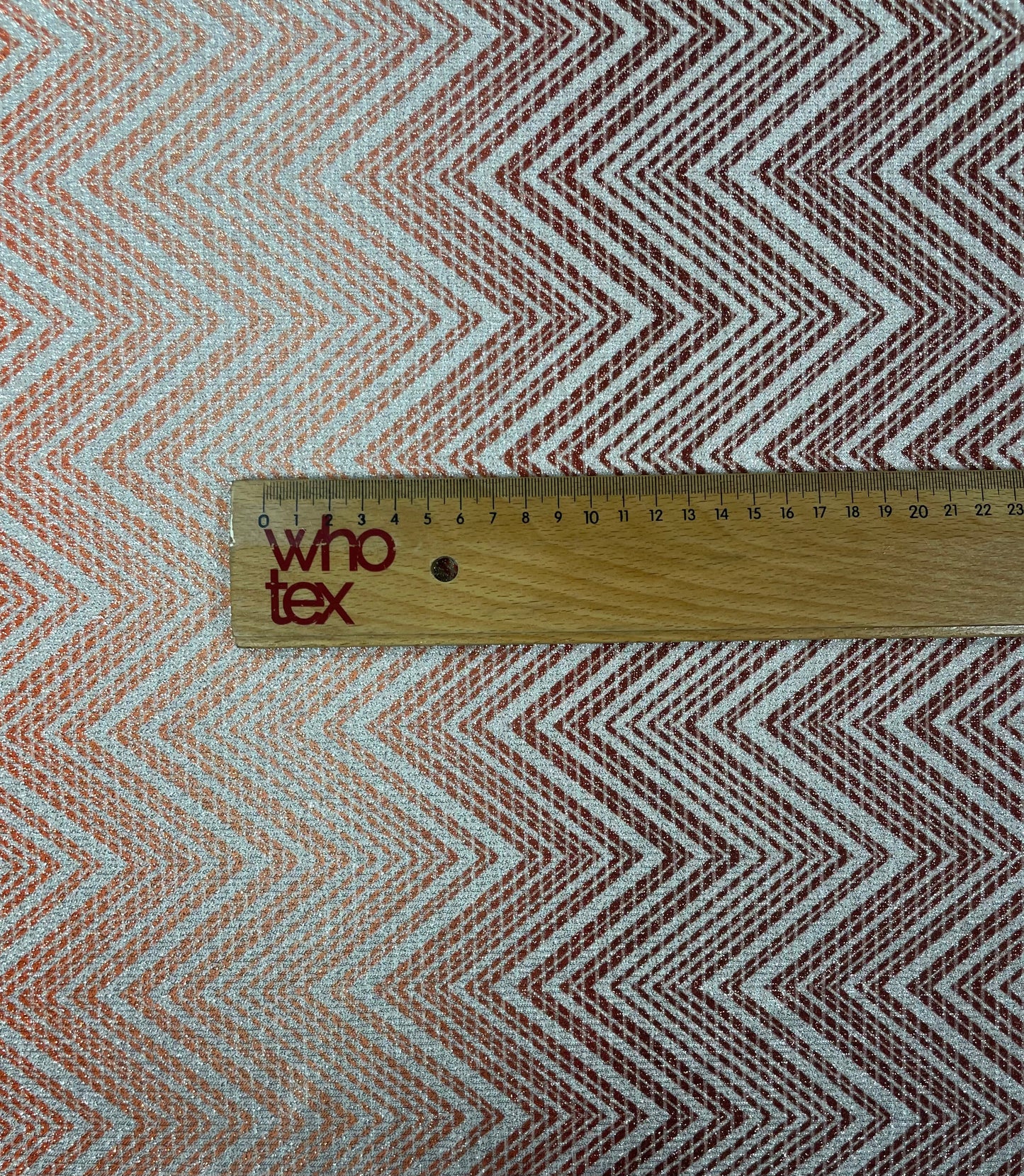 Ombre Chevron Metallic Lurex Fabric by the Metre