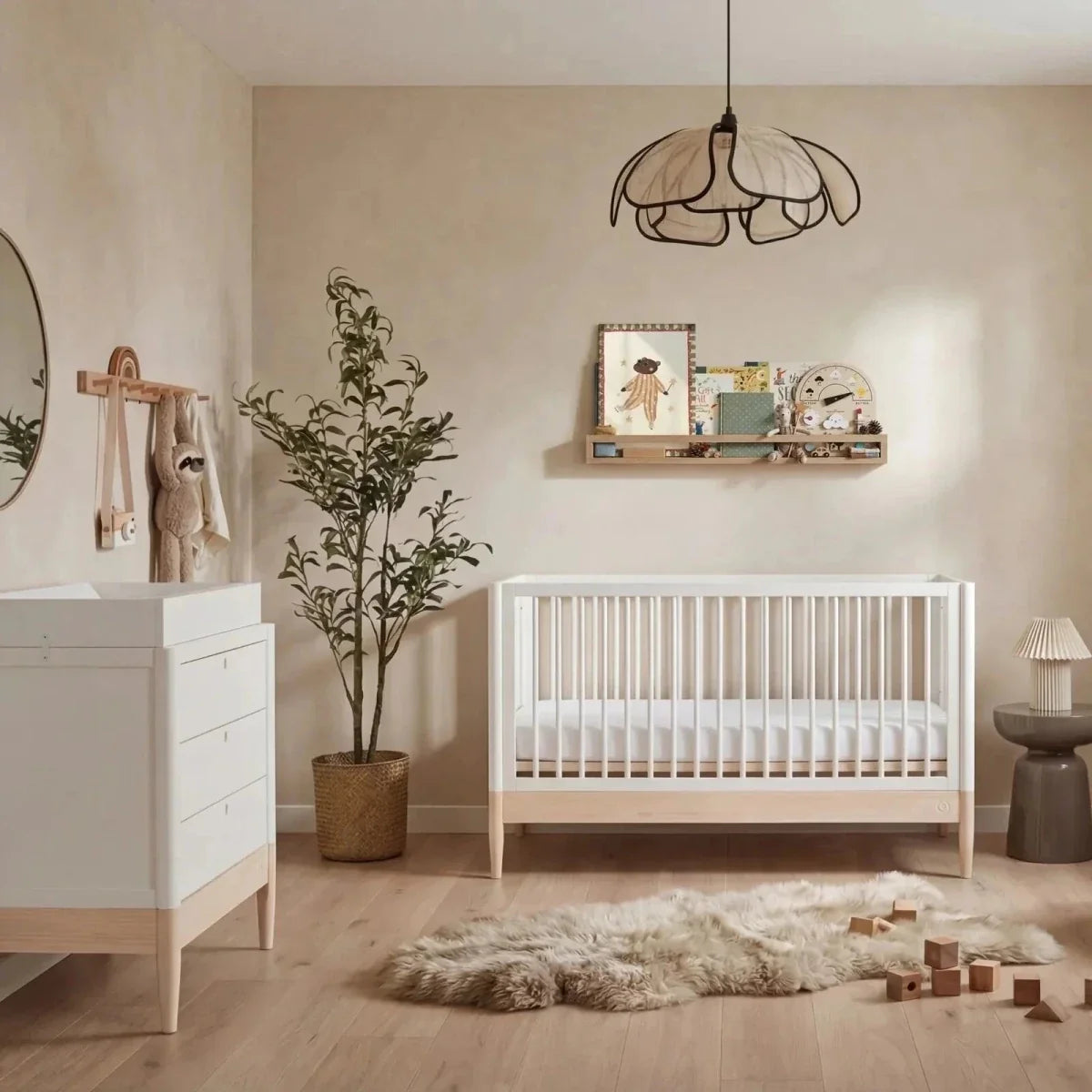 Gaia Baby Eos Dresser - Natural Ash/White