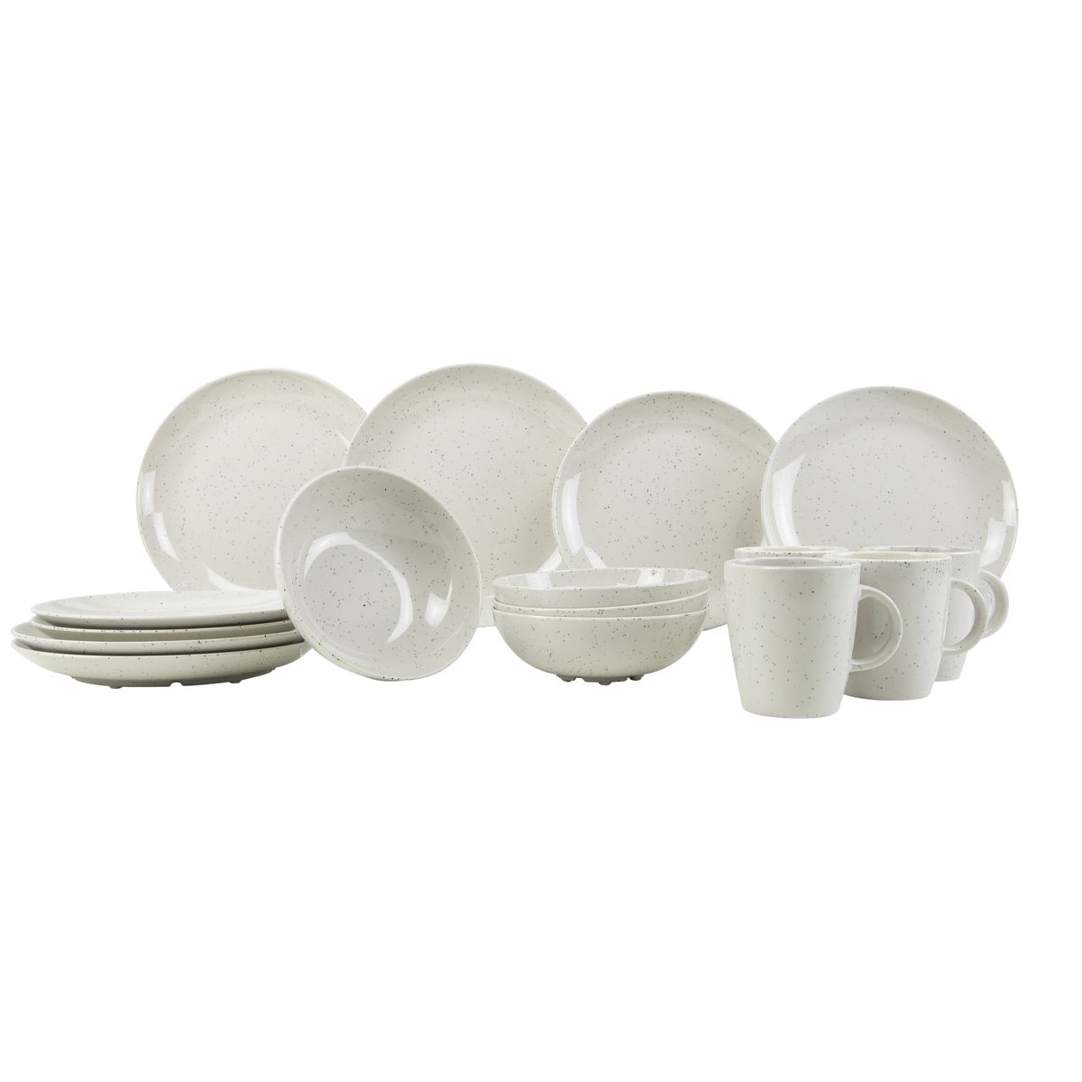 Gimex Solid Line Tableware Granite Beige (16 Pieces)