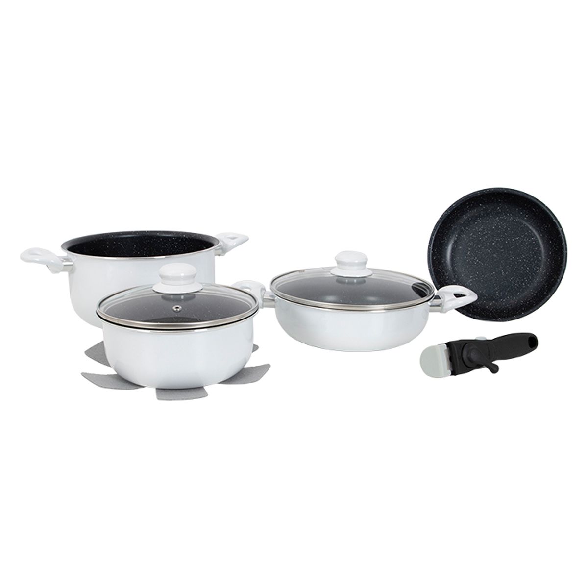 Gimex Cookware Induction White (7 Pieces)