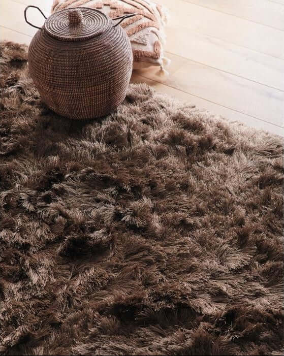 Glamour Shaggy Rug Plain Design