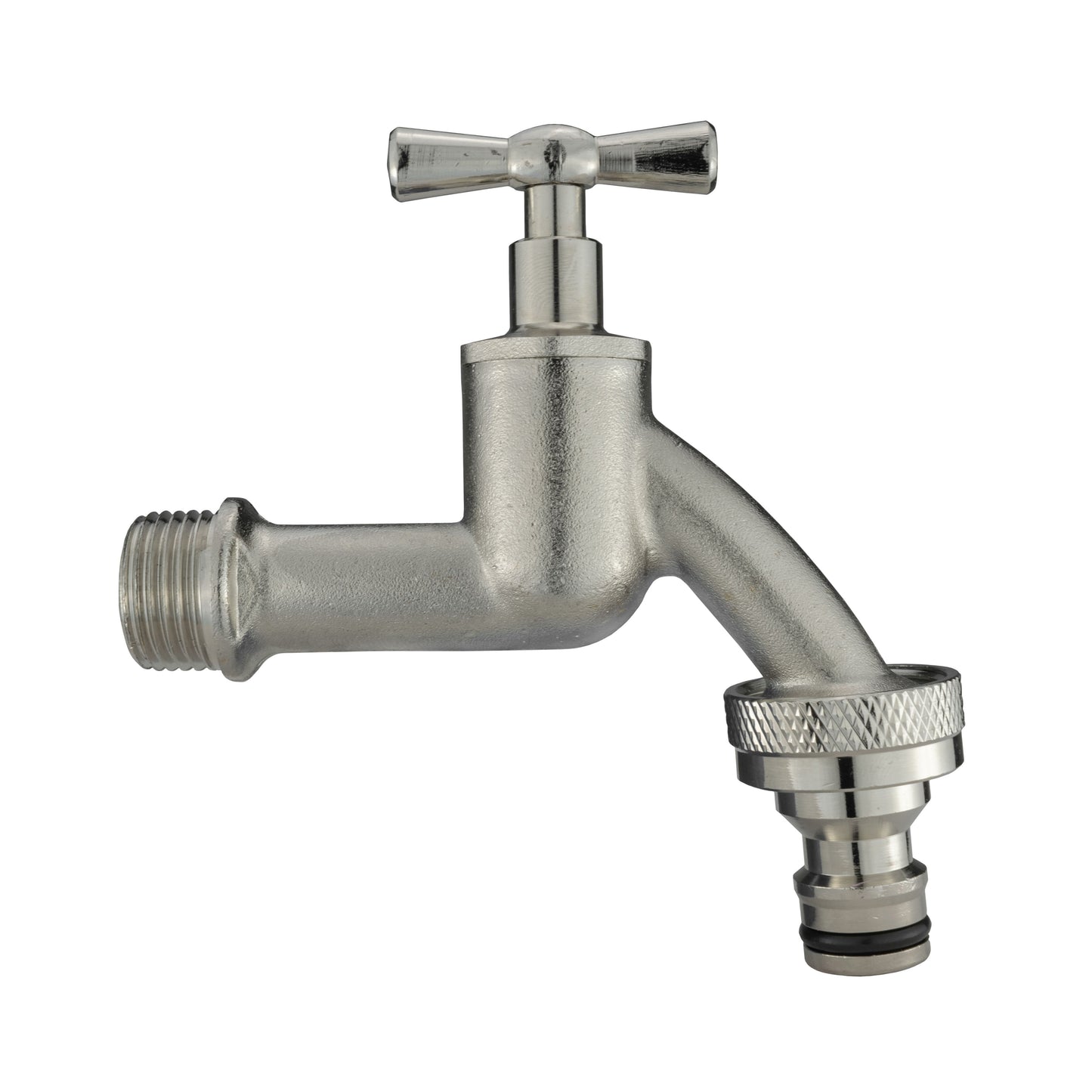 IBC 2 S60X6 Cap with Quick Connect Nickle Plated Bib Tap 3/4 BSP Water Connector