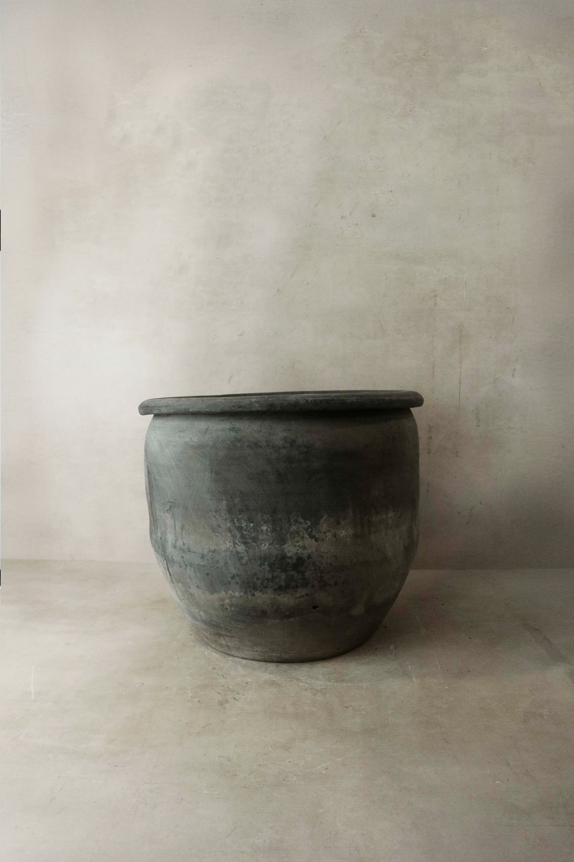 Big Old Grey Asian Pots- L004