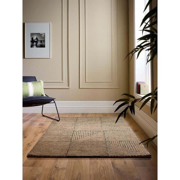 Modern Wool Rug Geometric Design