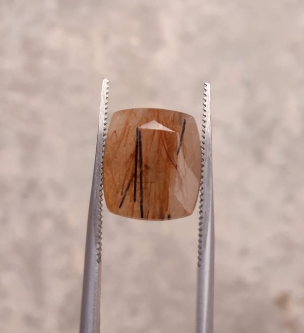 7.65ct Brown Tourmalated Quartz - Brown Rutile Quartz - Rutilated Quartz