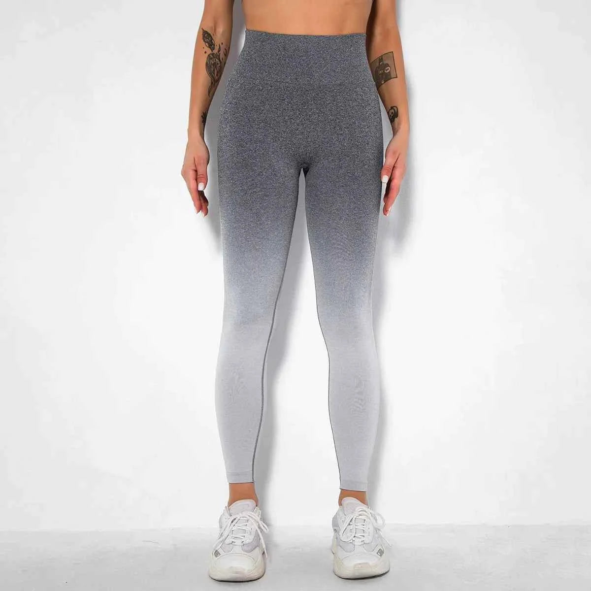 Gradient Yoga Butt Lift Tight Workout Seamless Fitness Gym Leggings For Women