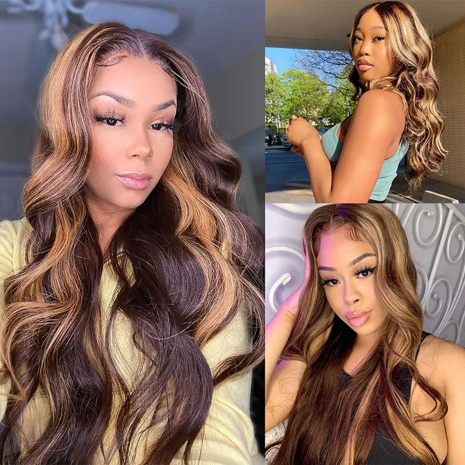 Wholesale Highlight Color 5x5 HD Transparent Lace Frontal Wig Raw Brazilian Virgin Hair Wig Cuticle Aligned 100% Human Hair Wigs