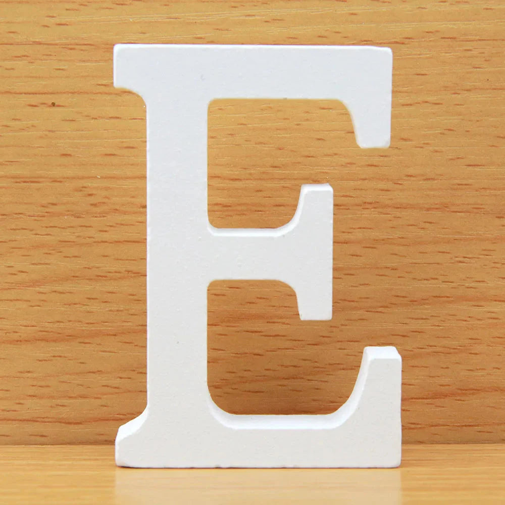 8 CM White Wooden Letters