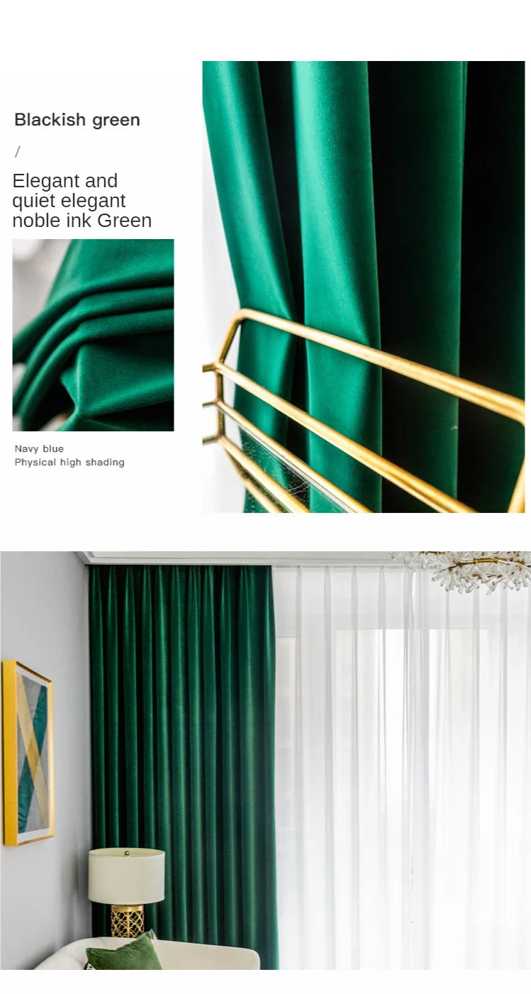 Modern Beige Velvet Curtains for Living Dining Room Bedroom Australian Cashmere Blackout Custom Door Window Drape Room Decor