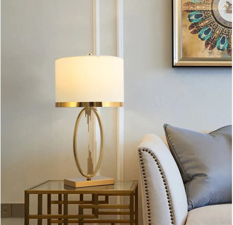Modern Metal Pipe Shape Table Lamps